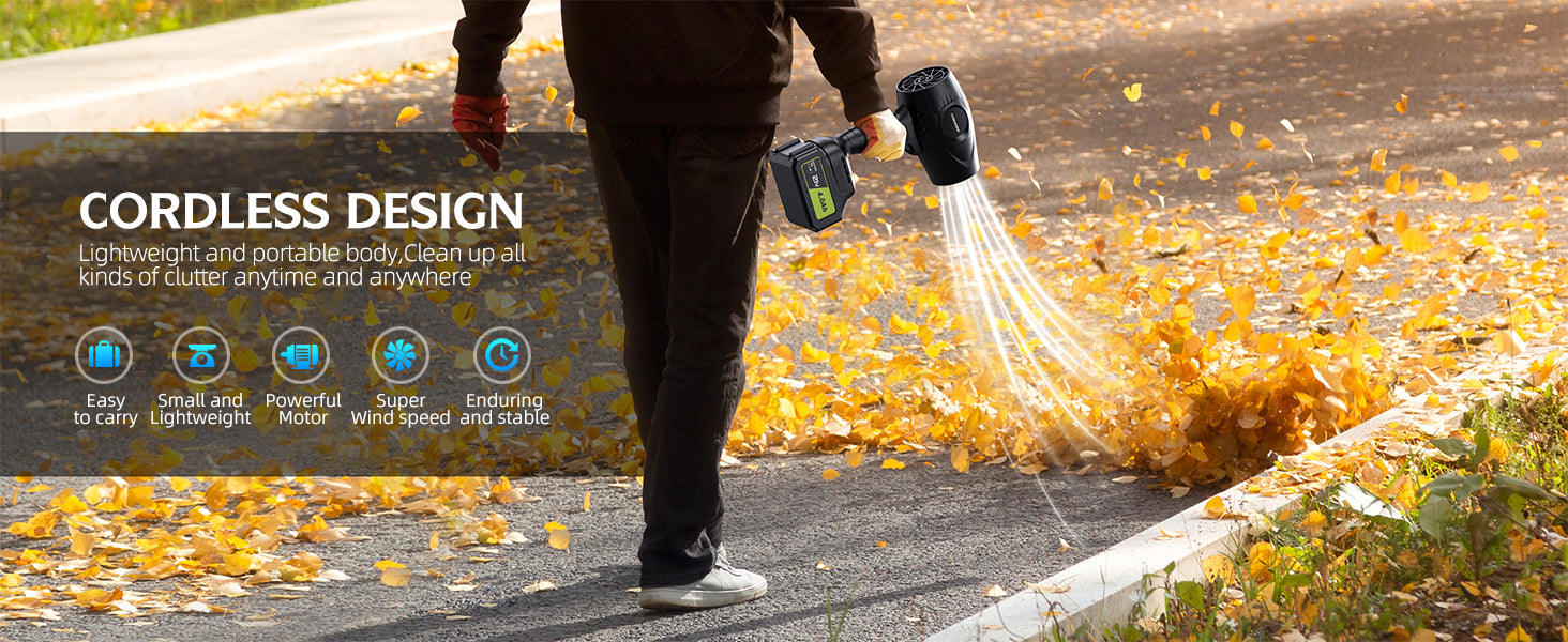 YUQUESEN 21V Cordless Leaf Blower 980000 RPM Electric Handheld Blower
YUQUESEN Lightweight Cordless Leaf Blower with 2 Batteries and Fast Charger
YUQUESEN High-Speed 21V Electric Leaf Blower for Lawn and Patio Cleaning
YUQUESEN Battery Powered Leaf Blower for Yard, Garden, and Deck Cleaning
YUQUESEN Cordless Electric Leaf Blower 980000 RPM Turbine Motor Design
YUQUESEN Leaf Blower Cleaning Leaves from Lawn and Patio
YUQUESEN 21V Handheld Blower with Dual 4.0Ah Batteries Charging Setup